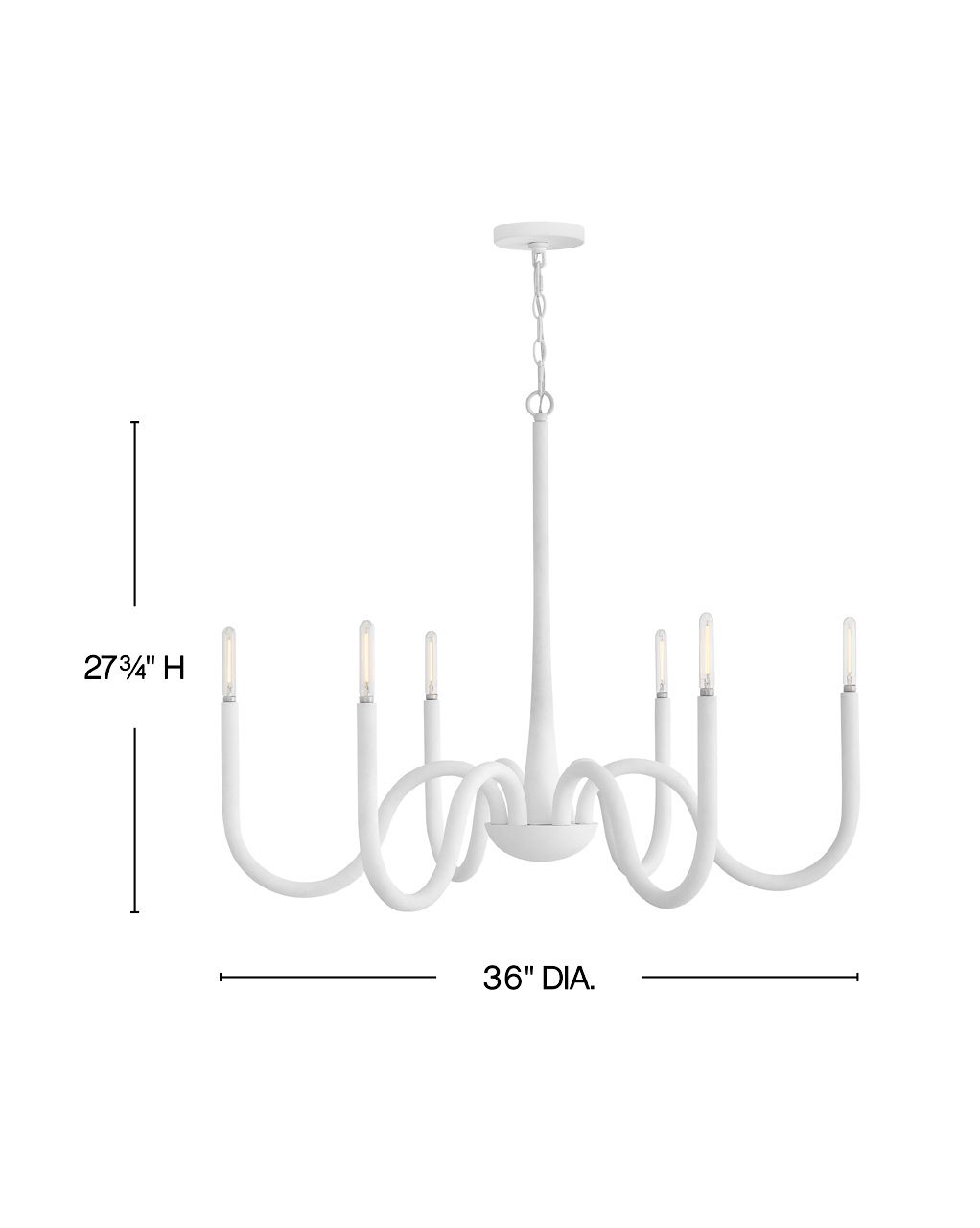 Image 3 Hinkley Chandelier Maris Large Chandelier 36" Textured Plaster more views
