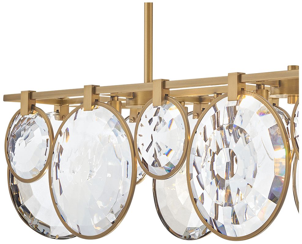 Hinkley - Chandelier Nala Eight Light Linear- Heritage Brass