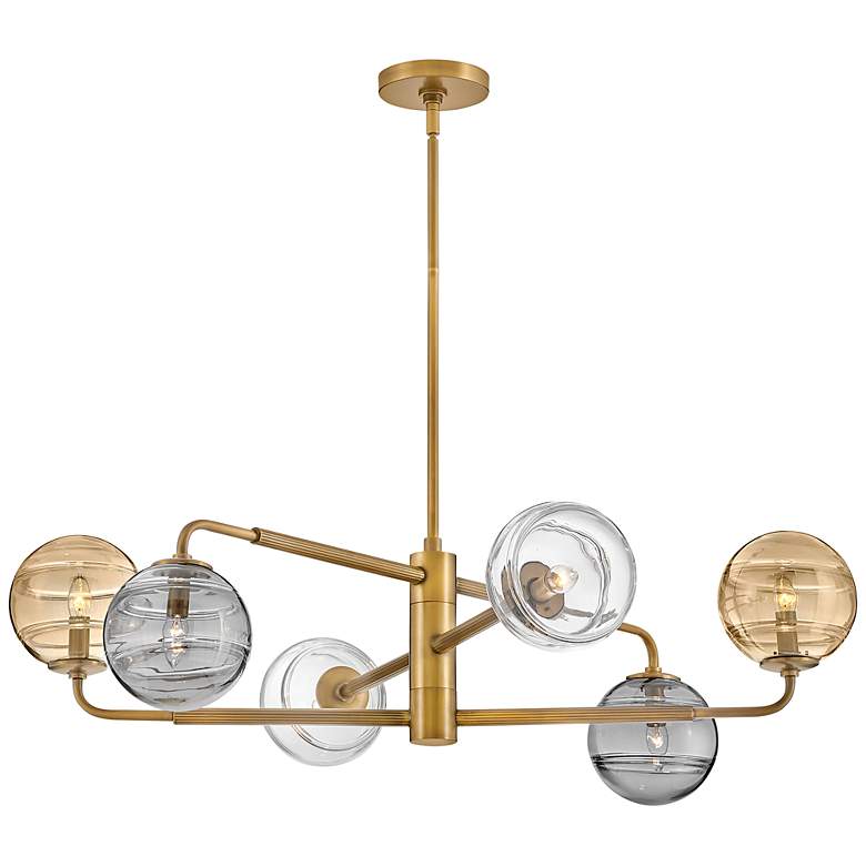 Image 2 Hinkley - Chandelier Oberon Medium Single Tier Pendant- Heritage Brass more views