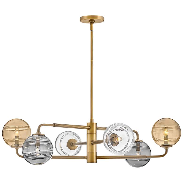 Image 3 Hinkley - Chandelier Oberon Medium Single Tier Pendant- Heritage Brass more views