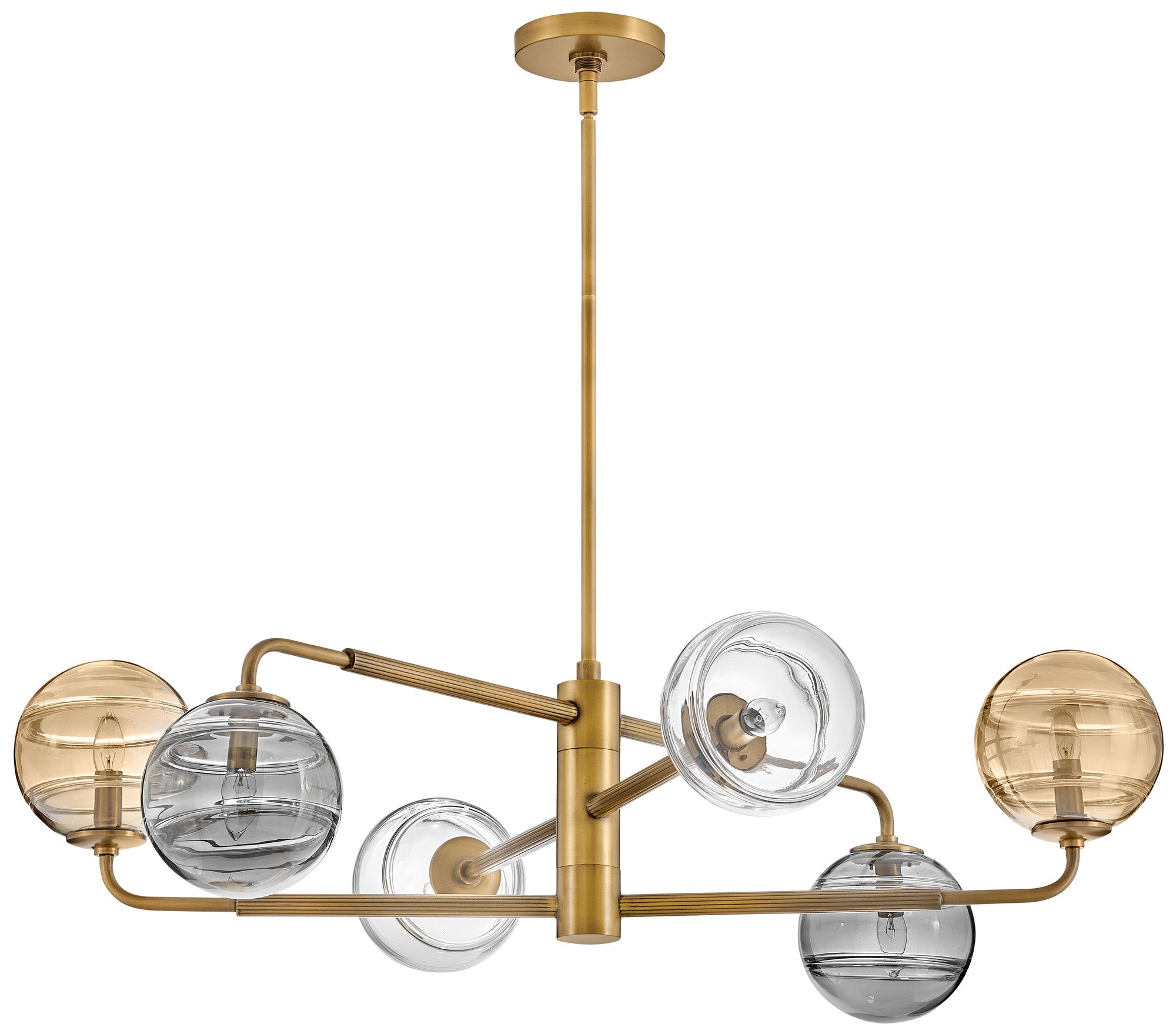 Image 4 Hinkley - Chandelier Oberon Medium Single Tier Pendant- Heritage Brass more views