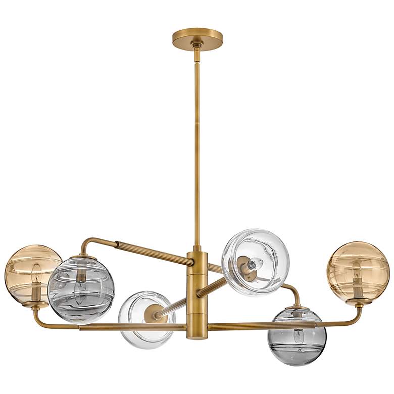 Image 4 Hinkley - Chandelier Oberon Medium Single Tier Pendant- Heritage Brass more views