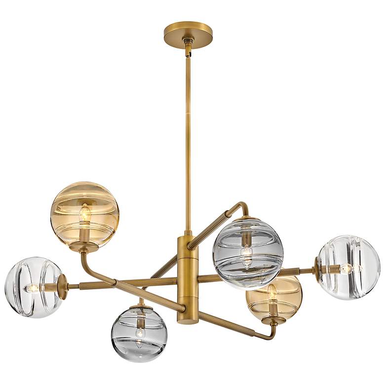 Image 6 Hinkley - Chandelier Oberon Medium Single Tier Pendant- Heritage Brass more views
