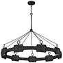 1_HINKLEY CHANDELIER RAFFI Large LED Single Tier Chandelier Carbon Black