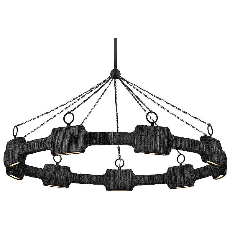 Image 2 HINKLEY CHANDELIER RAFFI Large LED Single Tier Chandelier Carbon Black more views