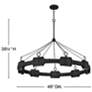 3_HINKLEY CHANDELIER RAFFI Large LED Single Tier Chandelier Carbon Black more views