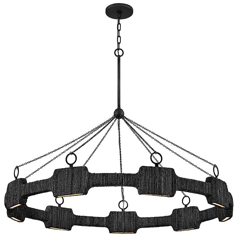 Image 4 HINKLEY CHANDELIER RAFFI Large LED Single Tier Chandelier Carbon Black more views