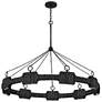 4_HINKLEY CHANDELIER RAFFI Large LED Single Tier Chandelier Carbon Black more views