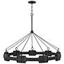 7_HINKLEY CHANDELIER RAFFI Large LED Single Tier Chandelier Carbon Black more views