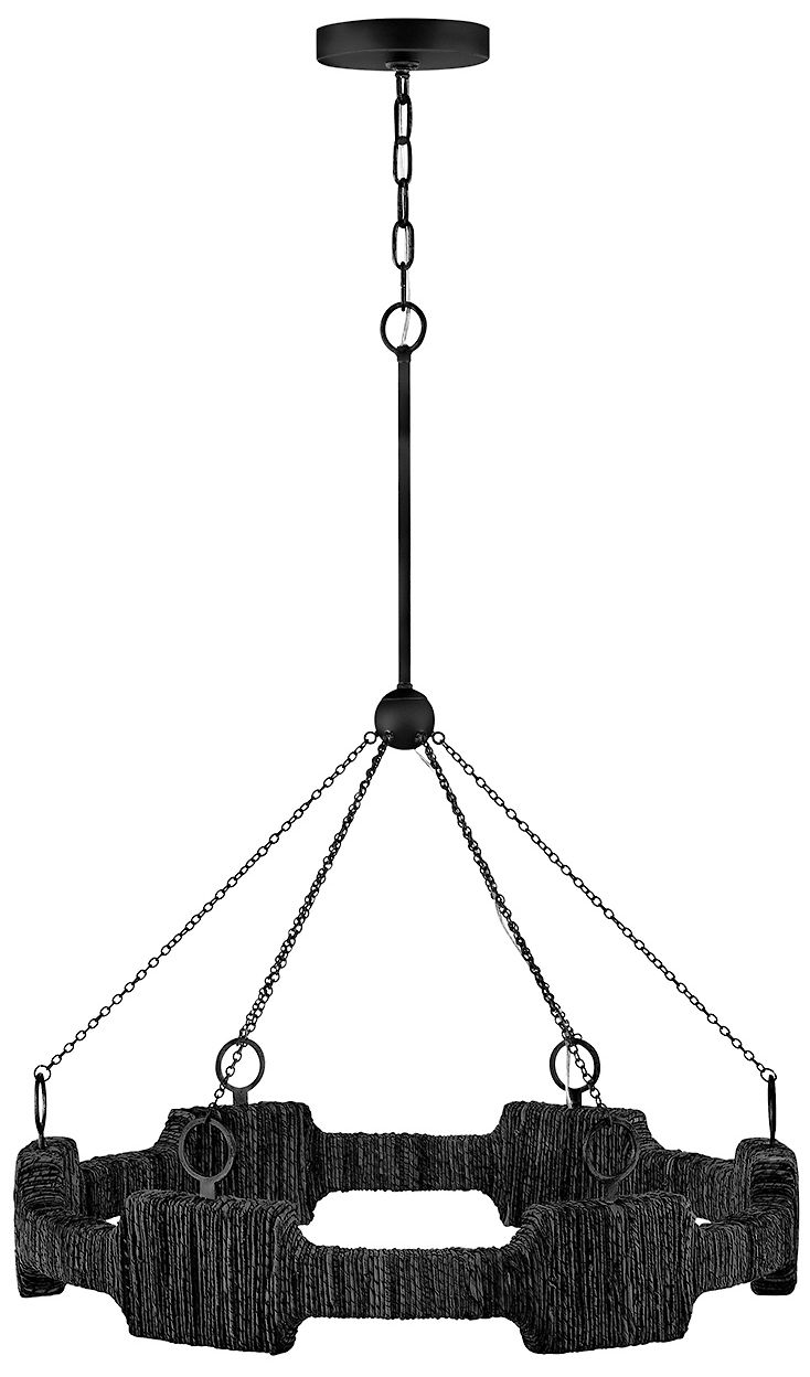 HINKLEY CHANDELIER RAFFI Medium LED Single Tier Chandelier Carbon Black