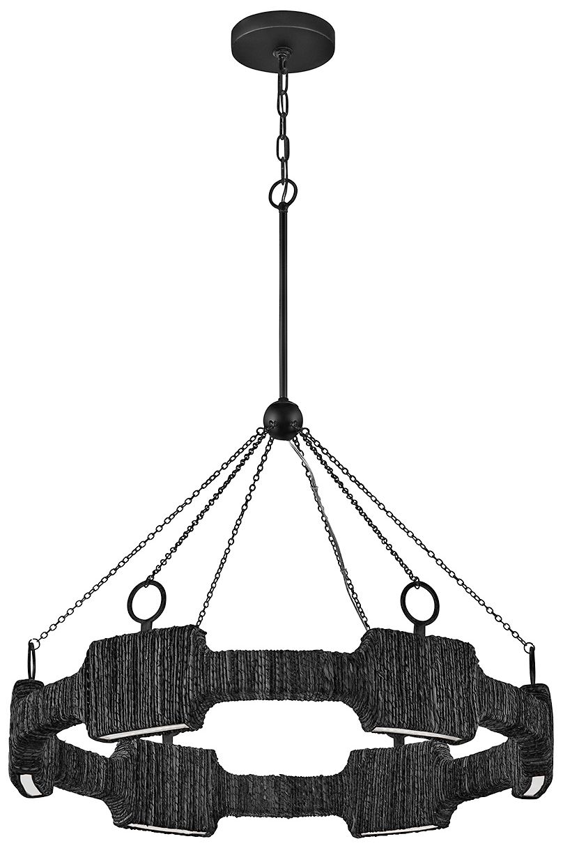 HINKLEY CHANDELIER RAFFI Medium LED Single Tier Chandelier Carbon Black