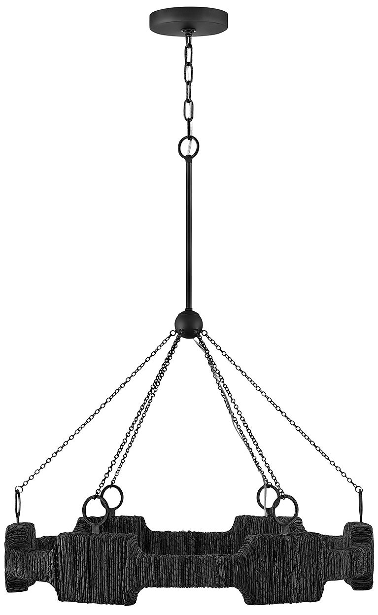 HINKLEY CHANDELIER RAFFI Medium LED Single Tier Chandelier Carbon Black