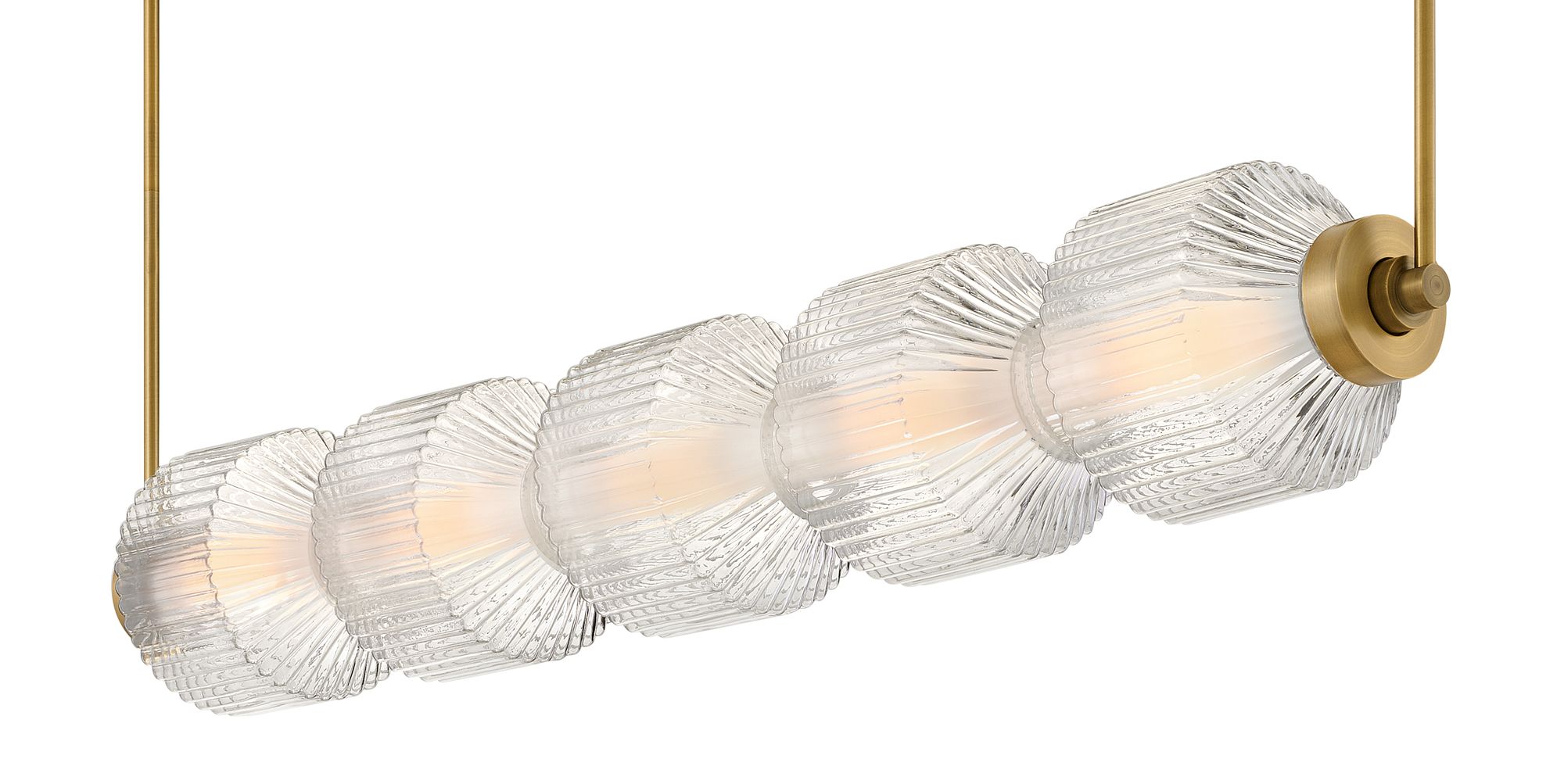 Image 3 Hinkley - Chandelier Reign Five Light LED Linear- Lacquered Brass more views