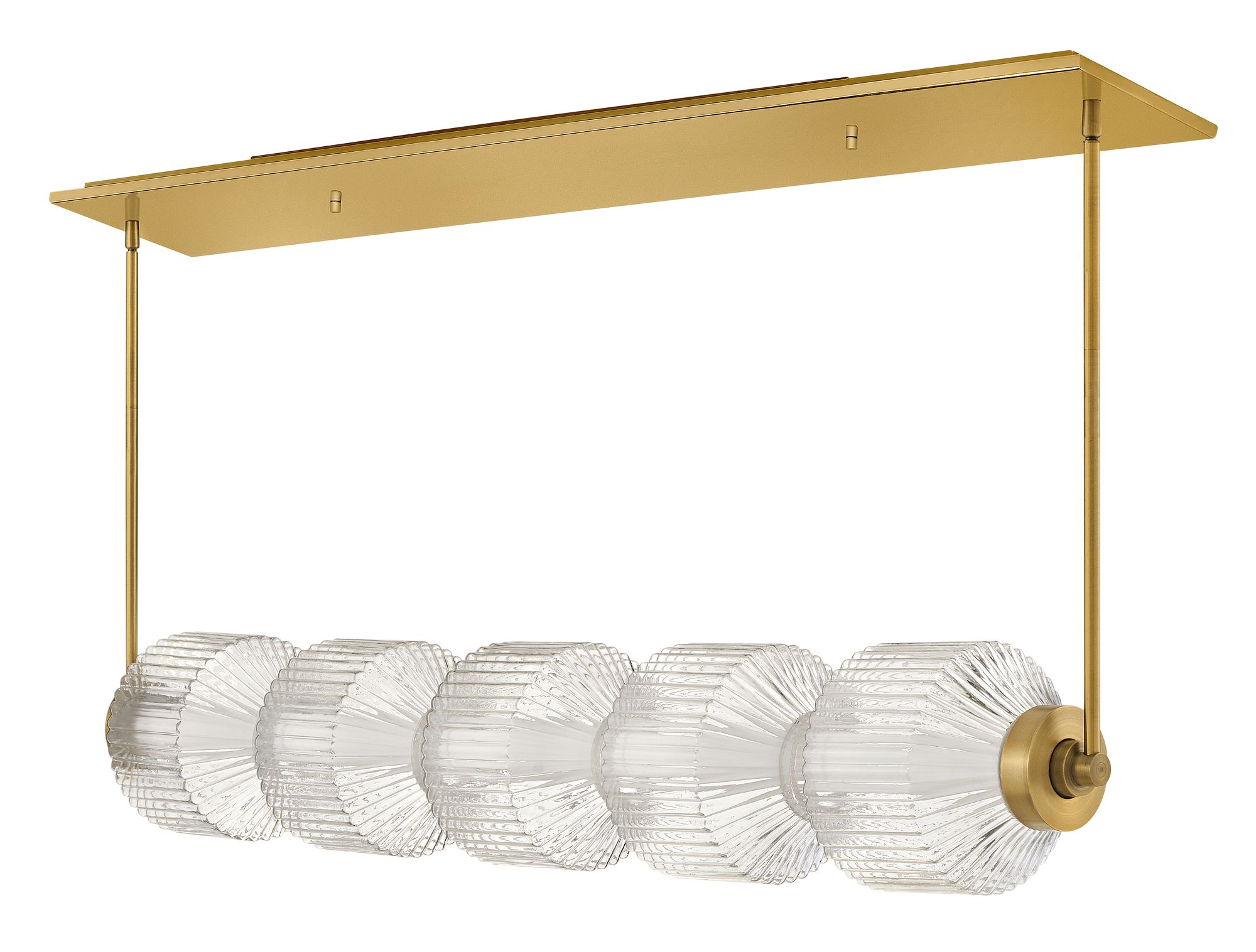 Image 4 Hinkley - Chandelier Reign Five Light LED Linear- Lacquered Brass more views