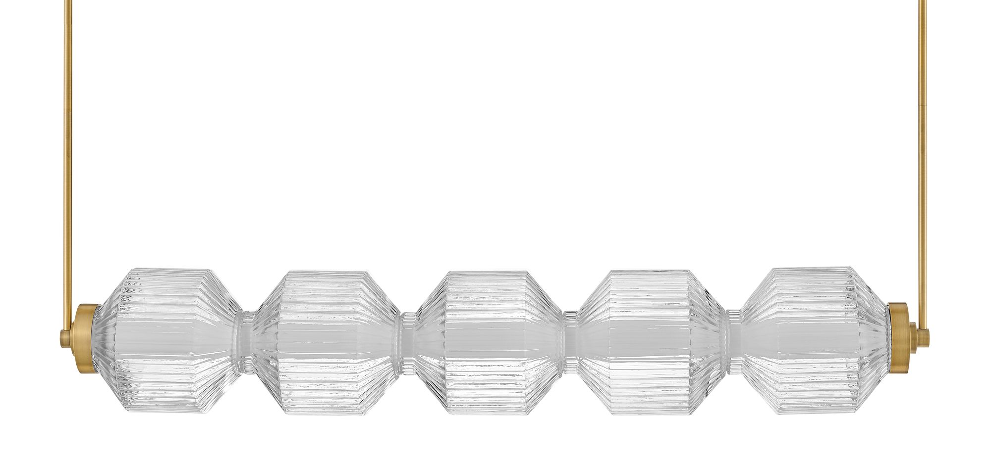 Image 7 Hinkley - Chandelier Reign Five Light LED Linear- Lacquered Brass more views