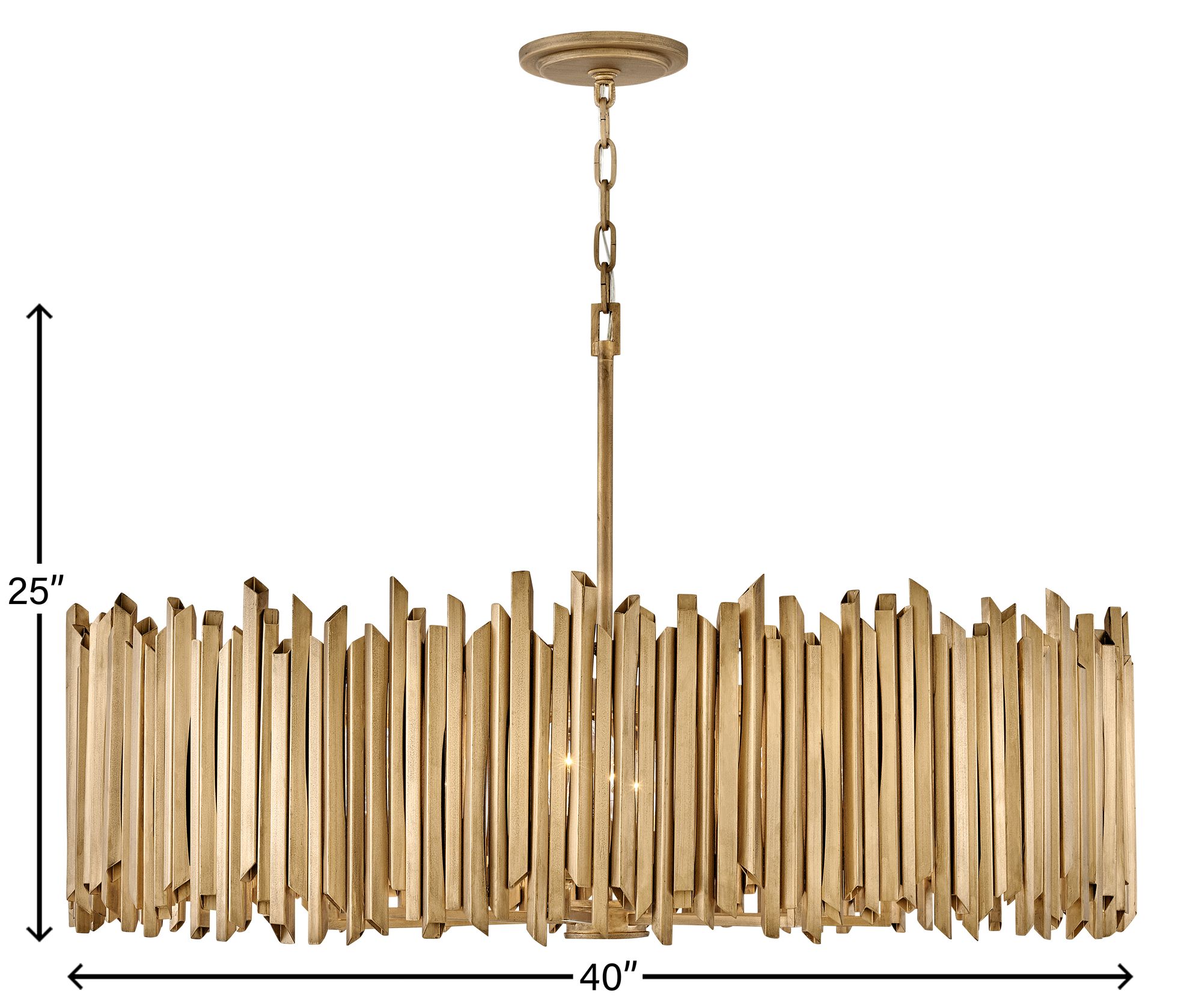 Hinkley - Chandelier Roca Large Single Tier Pendant- Burnished Gold