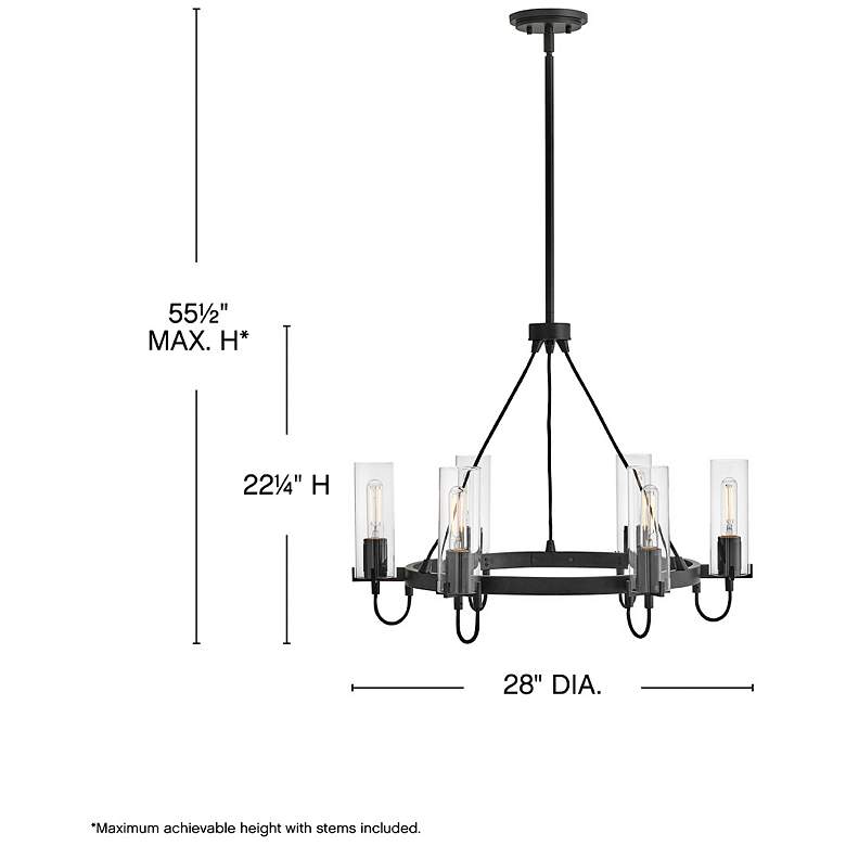 Image 3 Hinkley Chandelier Ryden Medium Chandelier Black more views