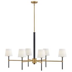 Hinkley Chandelier Saunders Medium Six Light Linear Black