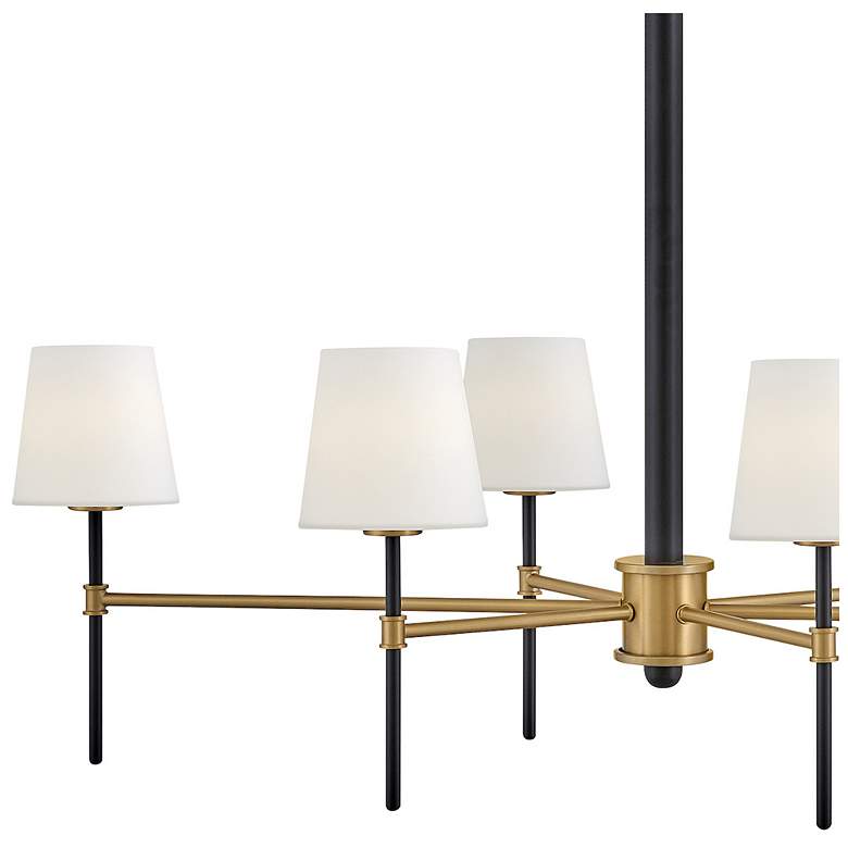 Image 4 Hinkley Chandelier Saunders Medium Six Light Linear Black more views
