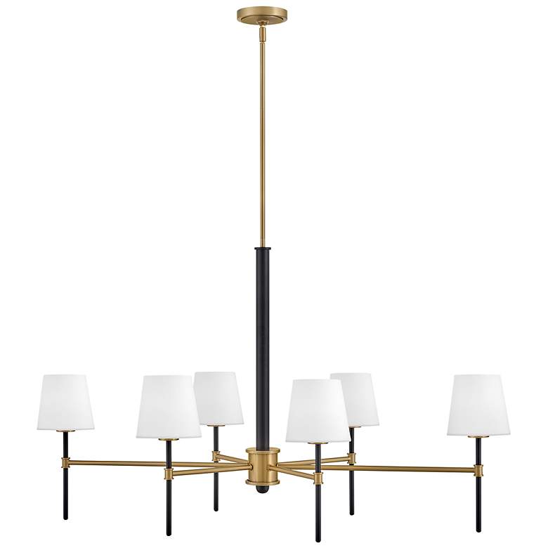 Image 6 Hinkley Chandelier Saunders Medium Six Light Linear Black more views