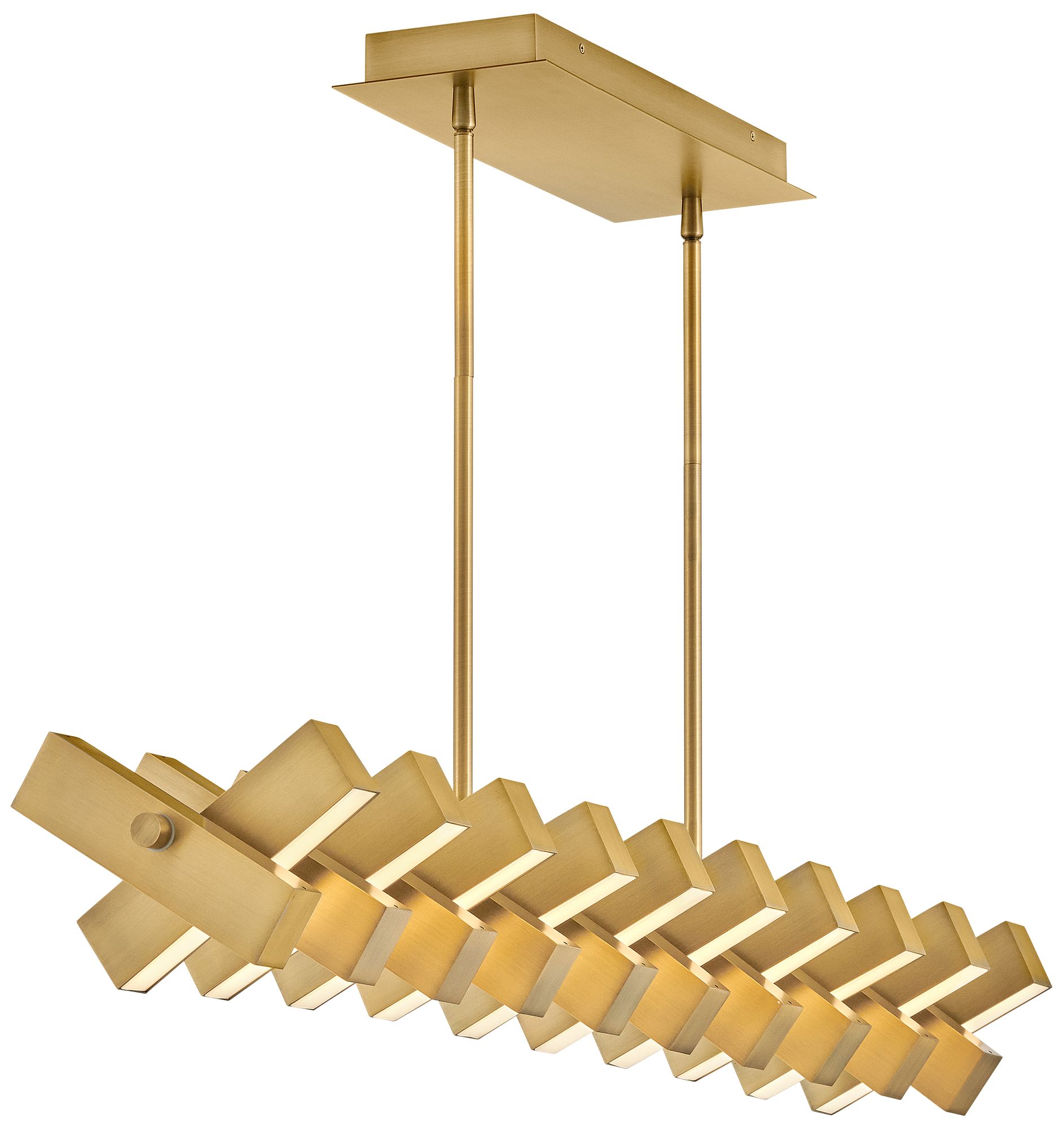 Hinkley - Chandelier Stitch LED Linear- Lacquered Brass