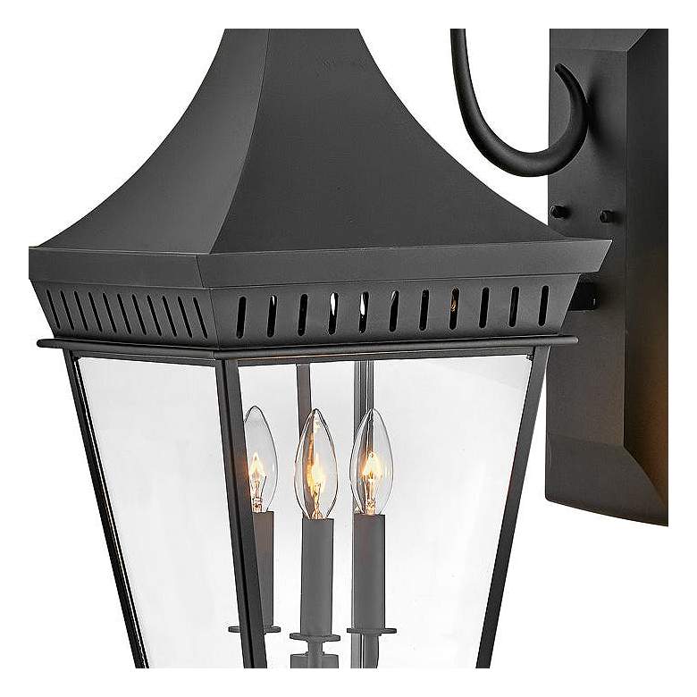 Image 2 Hinkley Chapel Hill 30" High Museum Black 3-Light Outdoor Wall Light more views