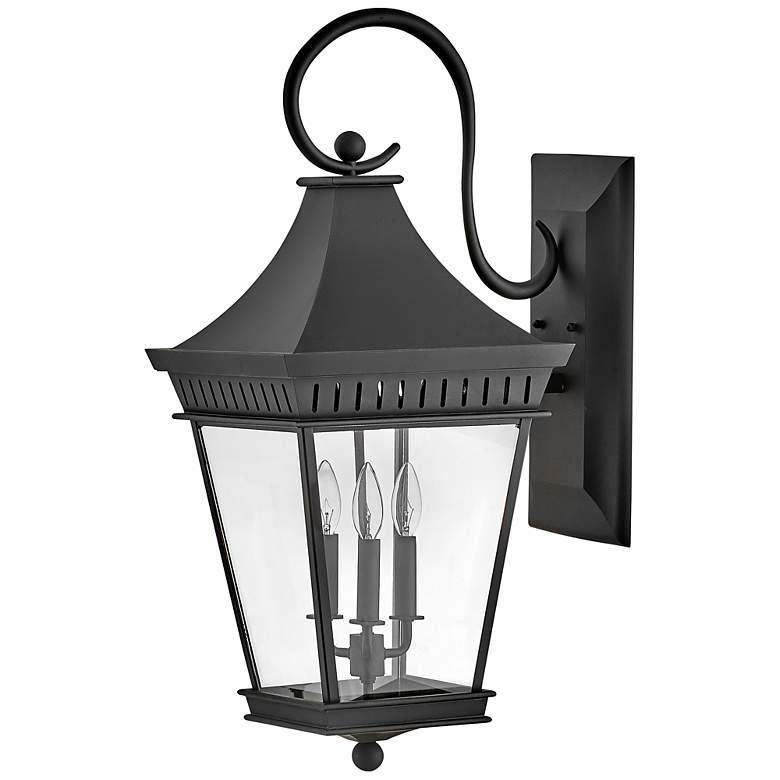 Image 4 Hinkley Chapel Hill 30" High Museum Black 3-Light Outdoor Wall Light more views