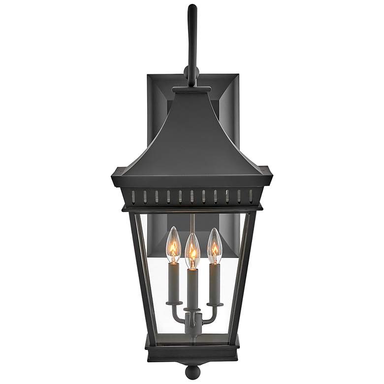 Image 5 Hinkley Chapel Hill 30" High Museum Black 3-Light Outdoor Wall Light more views