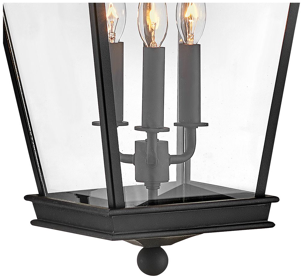 Hinkley Chapel Hill 30" High Museum Black 3-Light Outdoor Wall Light