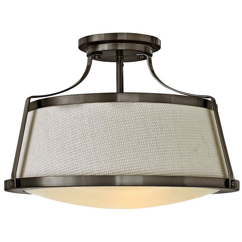 Image 1 Hinkley Charlotte 20" Wide Antique Nickel Ceiling Light