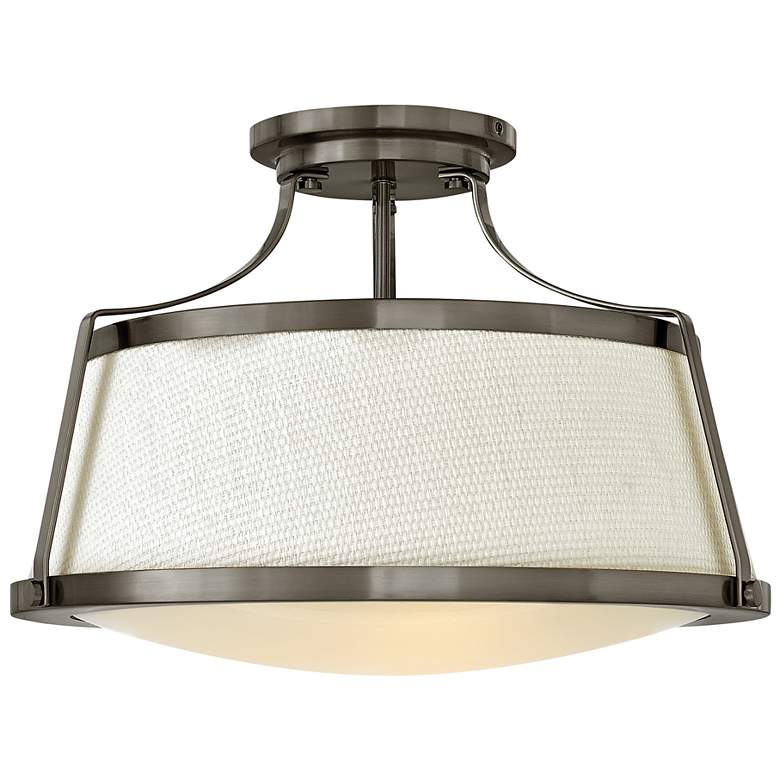 Image 2 Hinkley Charlotte 20" Wide Antique Nickel Ceiling Light more views
