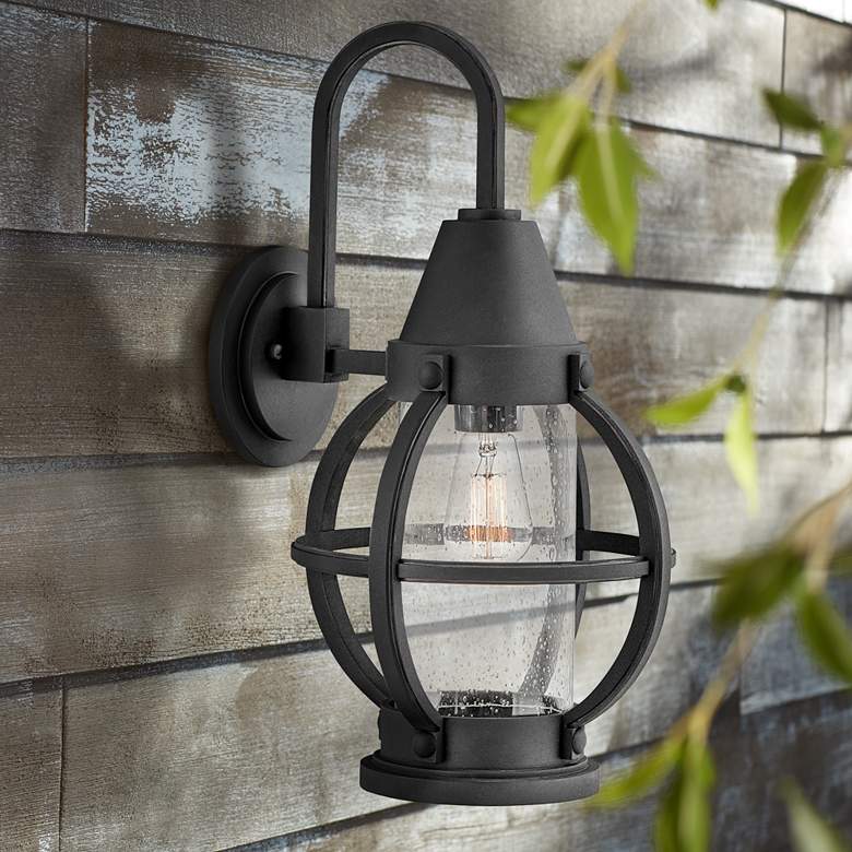 Image 1 Hinkley Chatham 20 inch High Museum Black Outdoor Wall Light