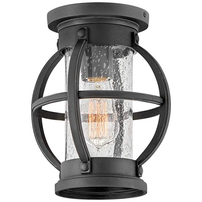 Image 2 Hinkley Chatham 8 1/4" Wide Museum Black Outdoor Ceiling Light