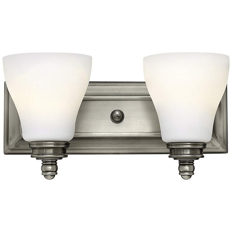 Image 1 Hinkley Claire 14 inch Wide Antique Nickel 2-Light Bath Light