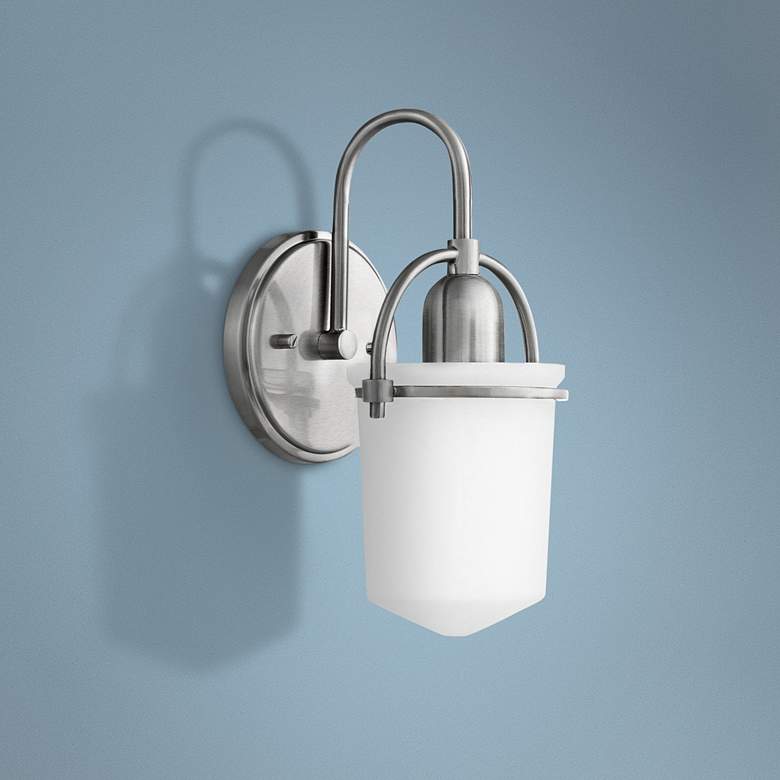 Image 1 Hinkley Clancy 11 1/4" High Brushed Nickel Wall Sconce