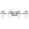 Hinkley Clancy 32 3/4"W Brushed Nickel 4-Light Bath Light