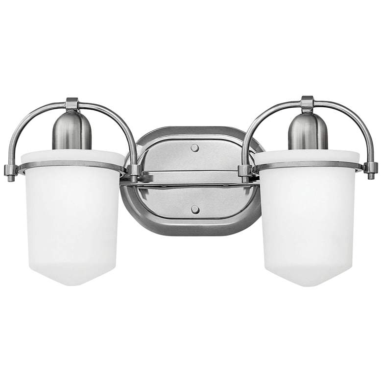 Image 1 Hinkley Clancy 8 1/4"H Brushed Nickel 2-Light Wall Sconce