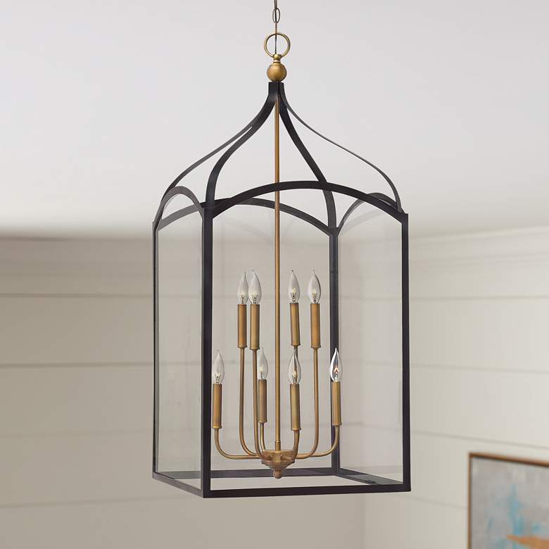 Image 1 Hinkley Clarendon 20" Wide Clear Glass and Bronze Foyer Pendant