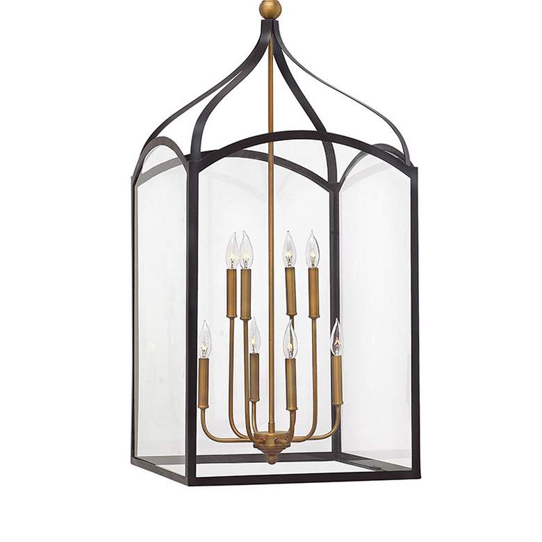 Image 3 Hinkley Clarendon 20" Wide Clear Glass and Bronze Foyer Pendant more views