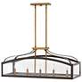 1_Hinkley Clarendon 36" Wide Bronze 5-Light Linear Chandelier