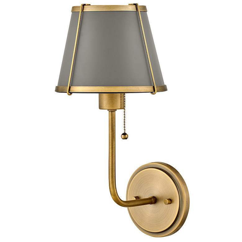 Image 1 Hinkley Clarke 15 3/4 inch High Lacquered Dark Brass Wall Sconce