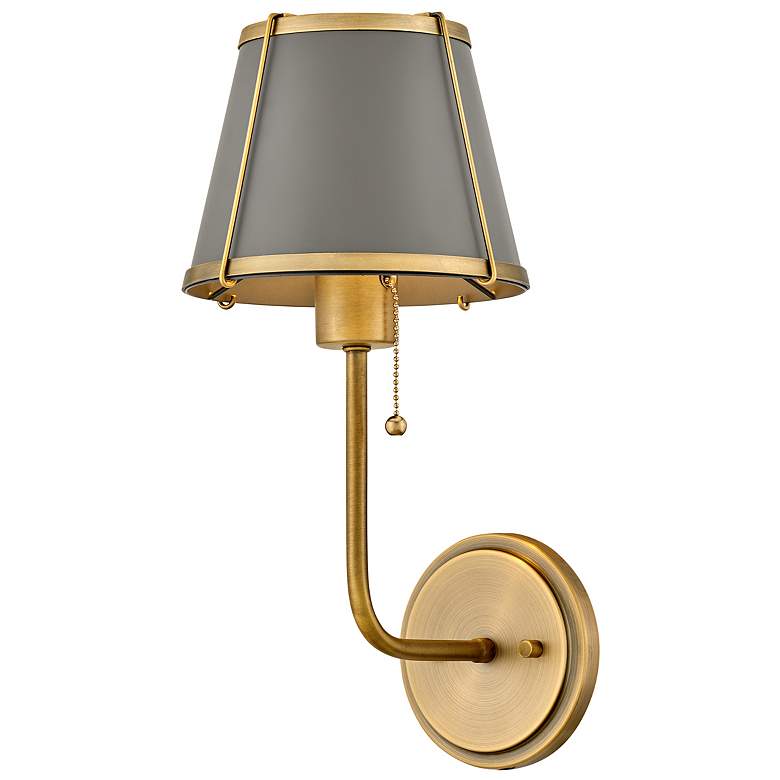 Image 4 Hinkley Clarke 15 3/4" High Lacquered Dark Brass Wall Sconce more views