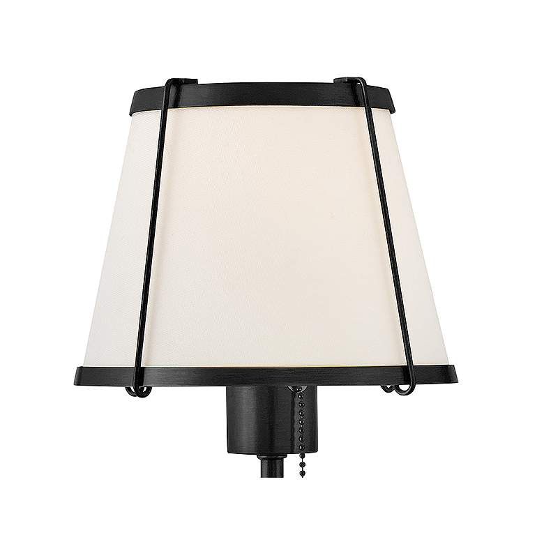 Image 2 Hinkley Clarke 15 3/4"H Black Wall Sconce w/ Off-White Linen more views