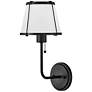 4_Hinkley Clarke 15 3/4"H Black Wall Sconce w/ Off-White Linen more views