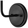 Hinkley Clarke 15 3/4"H Black Wall Sconce w/ Off-White Linen