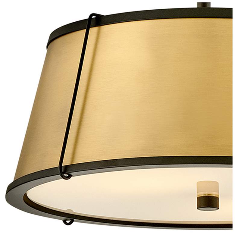 Image 7 Hinkley Clarke 15" Wide Black Brass Metal Ceiling Light more views