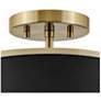 4_Hinkley Clarke 15" Wide Brass with Black Shade Ceiling Light more views