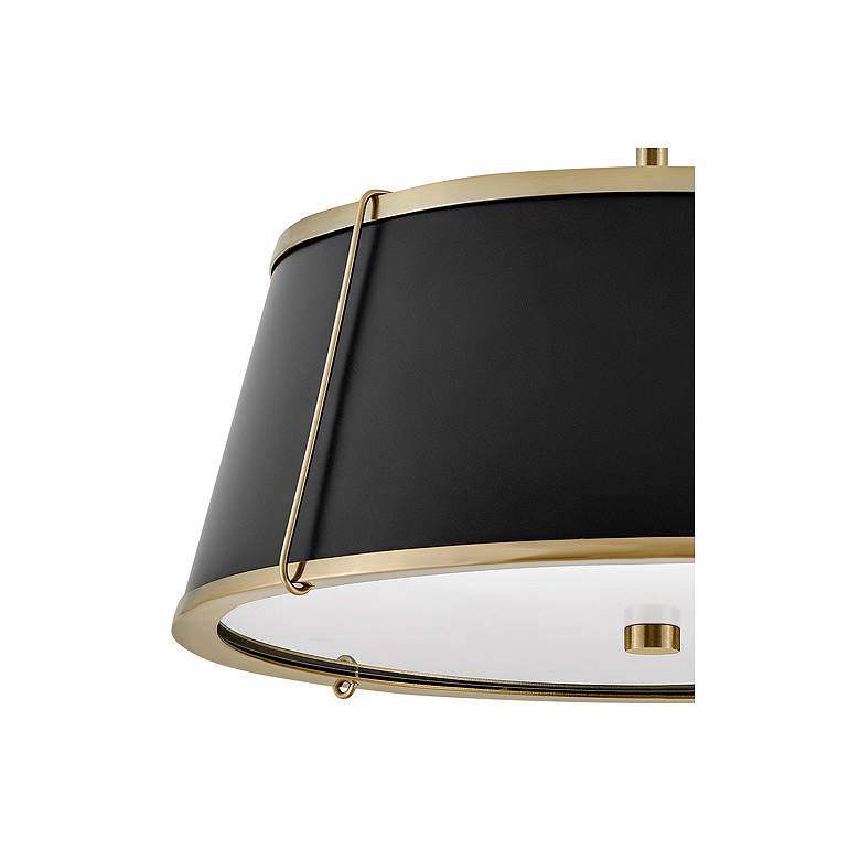 Image 5 Hinkley Clarke 15" Wide Brass with Black Shade Ceiling Light more views