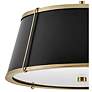 5_Hinkley Clarke 15" Wide Brass with Black Shade Ceiling Light more views