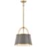 Hinkley Clarke 16 1/4" Wide Brass and Gray Pendant Light
